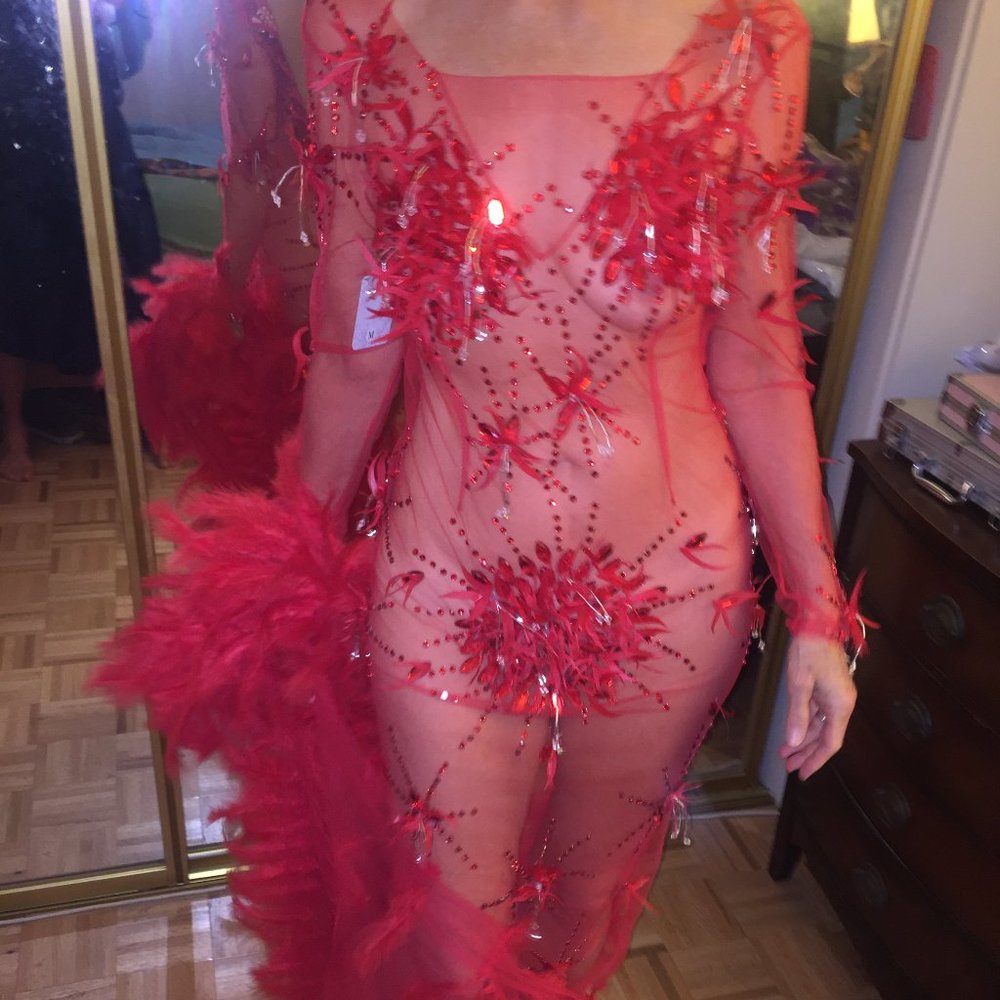 Feather gown